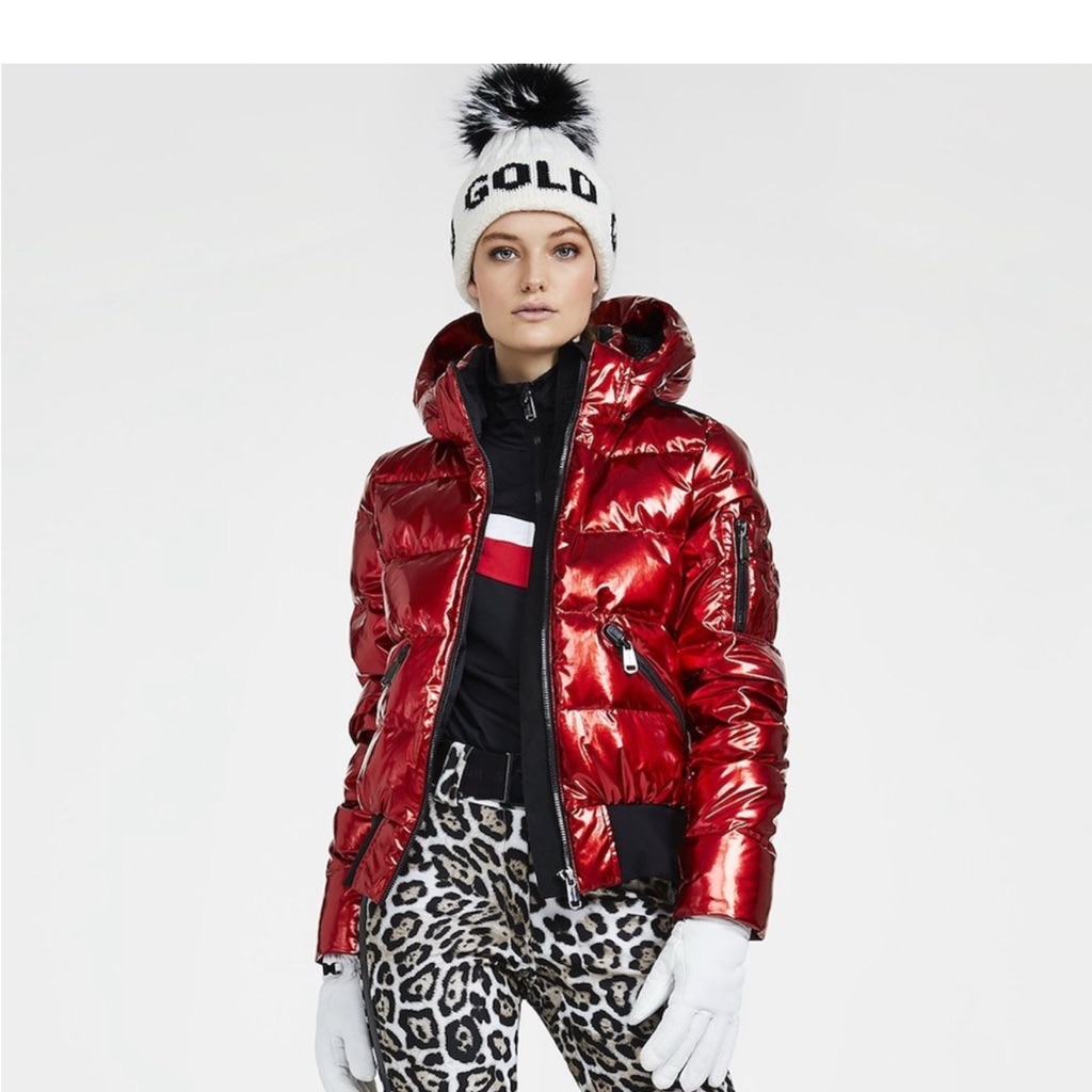 Goldbergh Red Metallic Waterproof Down Winter Ski Jacket 6